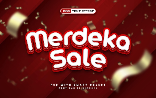 Merdeka sale indonesian independence day text effect