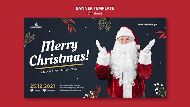 Merry christmas banner template