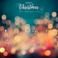 Free PSD merry christmas bokeh background template