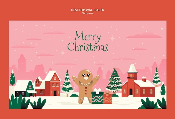 Free PSD merry christmas celebration template