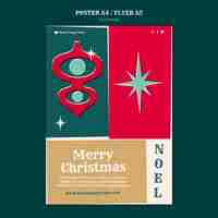 Free PSD merry christmas print template