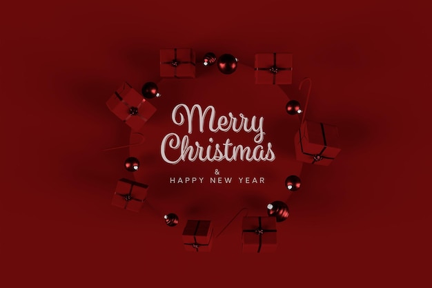 Free PSD merry christmas template