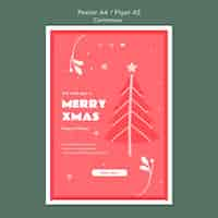 Free PSD merry xmas flyer template