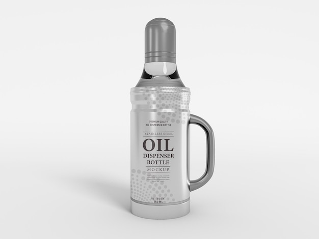 Metal oil dispenser with handle mockup