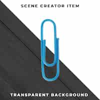 Free PSD metal paperclip object transparent psd