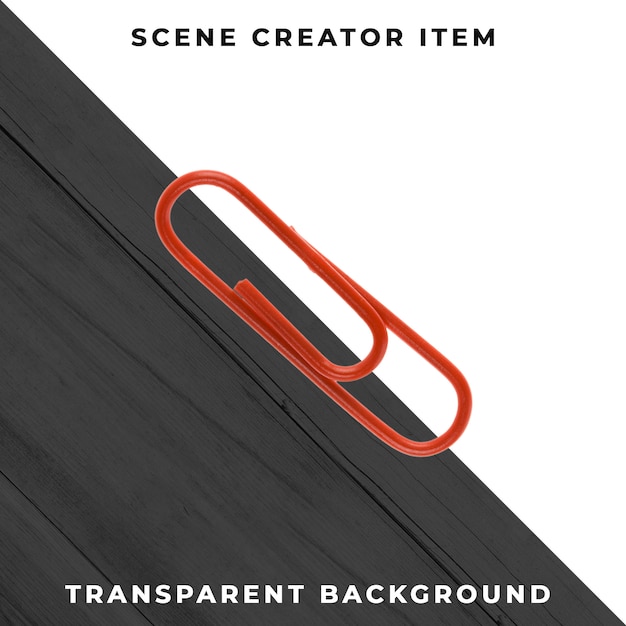 Free PSD metal paperclip object transparent psd