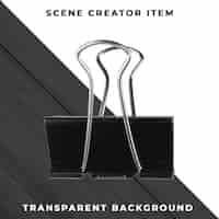 Free PSD metal paperclip object transparent psd