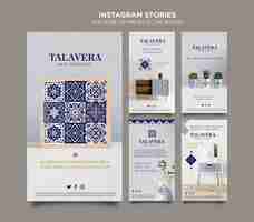 Free PSD mexican culture talavera instagram stories