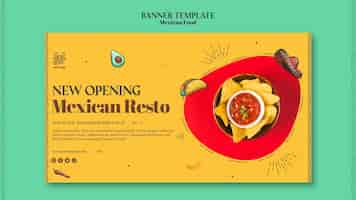 Free PSD mexican food banner template