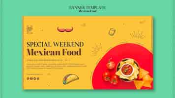 Free PSD mexican food banner template