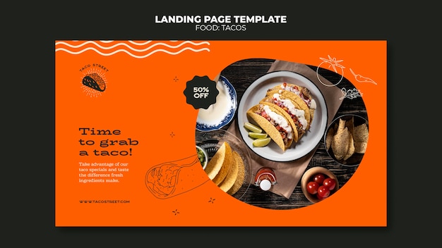 Mexican food landing page