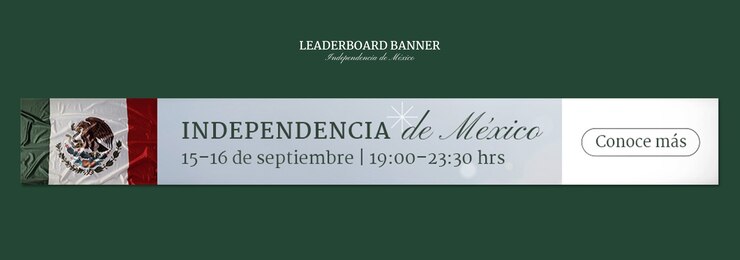Free PSD mexican independence day banner