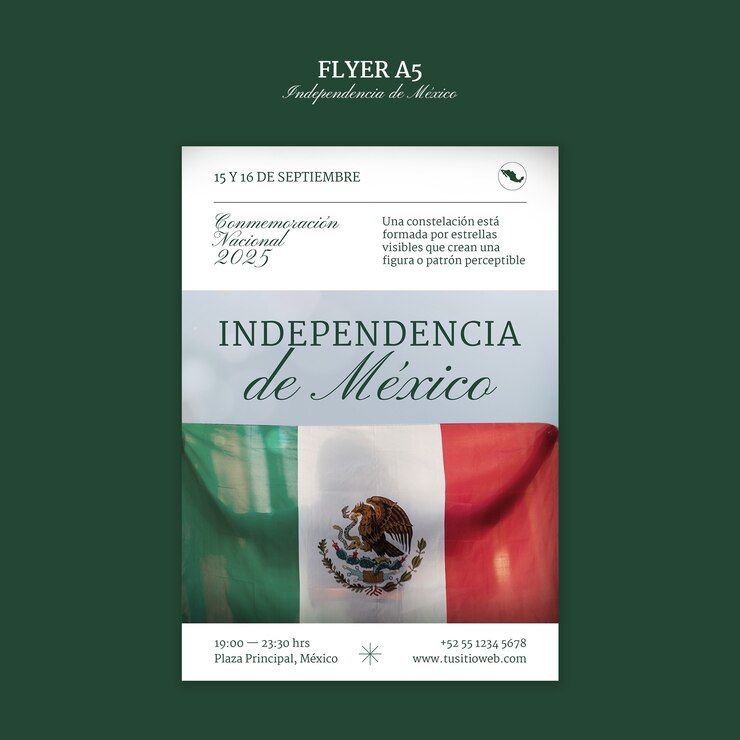 Free PSD mexican independence day flyer