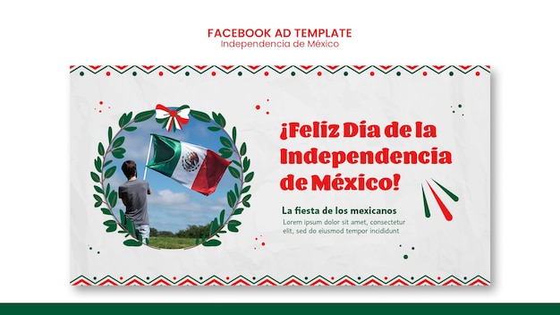 Mexican independence facebook template