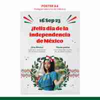 Free PSD mexican independence poster template