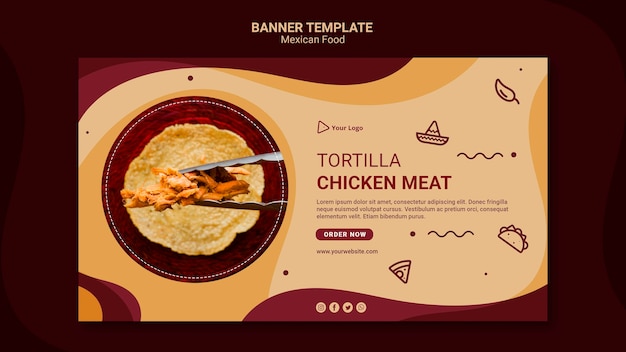 Mexican restaurant poster template