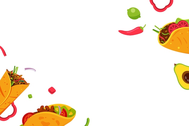 Free PSD mexican taco illustration