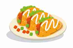 Free PSD mexican taco illustration