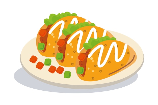 mexican taco illustration