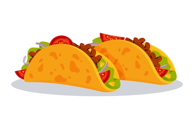 Free PSD mexican taco illustration