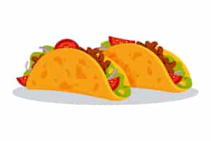 Free PSD mexican taco illustration