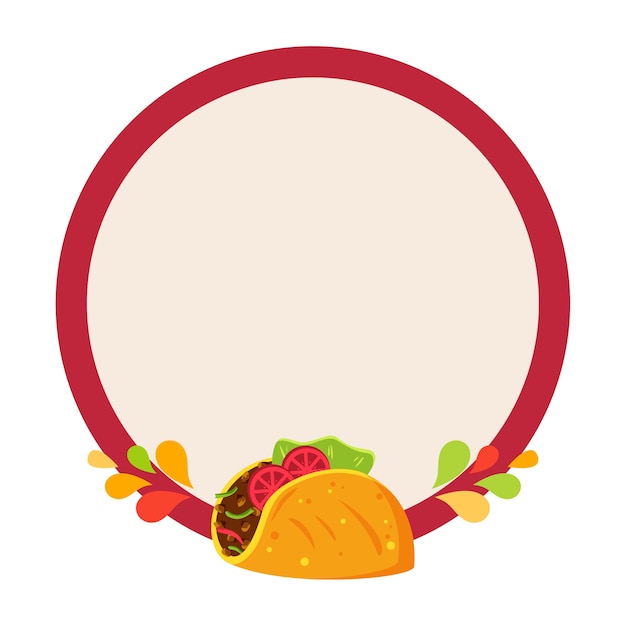 Illustrazione di taco messicano