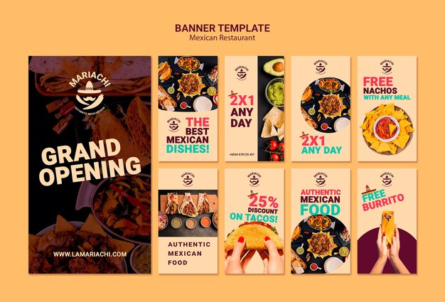 Mexican traditional dishes restaurant instagram stories