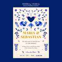 Free PSD mexican wedding poster template