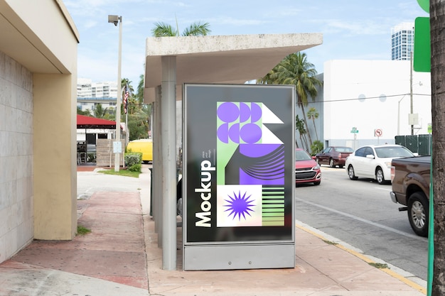 Miami advertising outdoor display mockup