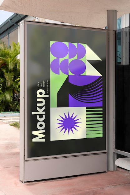 Miami advertising outdoor display mockup