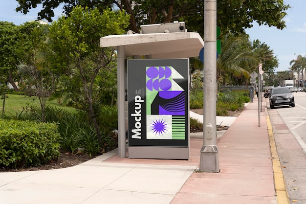 Miami advertising outdoor display mockup