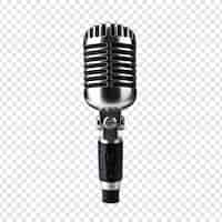Free PSD microphone isolated on transparent background