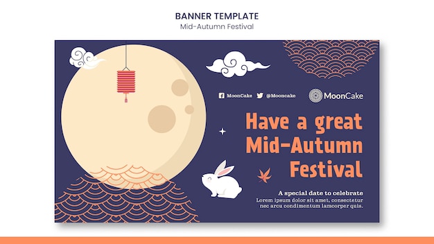 Mid-autumn festival banner template