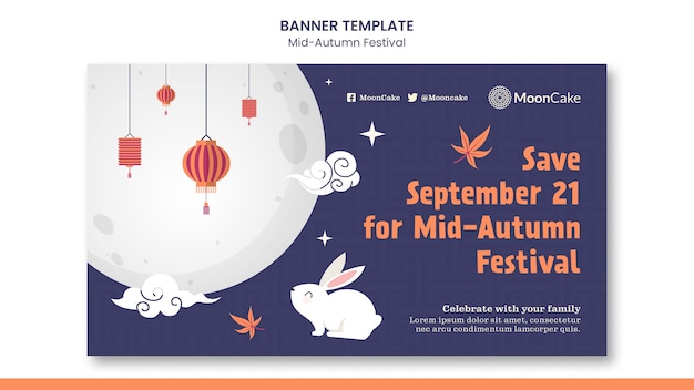 Mid-autumn festival banner template