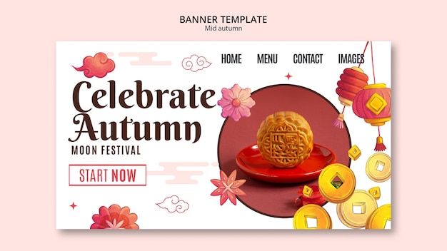 Mid-autumn festival landing page template