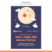 Free PSD mid-autumn festival print template