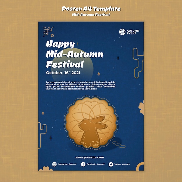 Mid-autumn festival print template