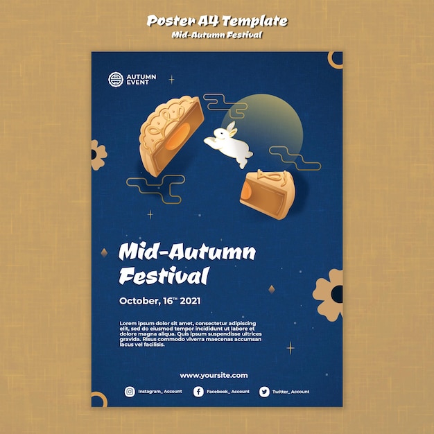 Mid-autumn festival print template