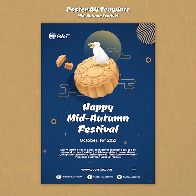 Mid-autumn festival print template