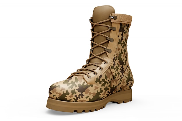 Militar boots mockup