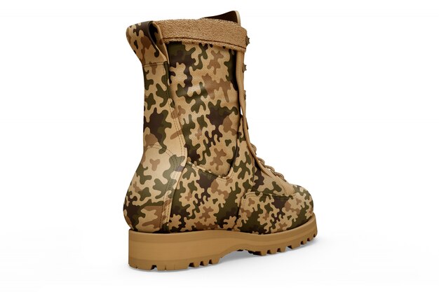 Militar boots mockup