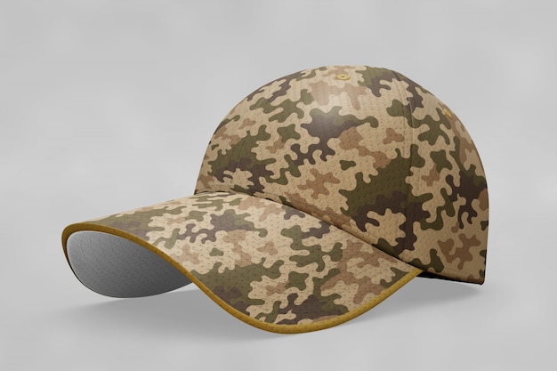 免费的PSD军事帽子模型