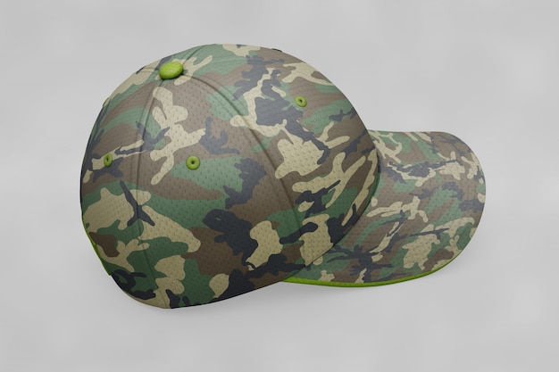 軍事帽子のモックアップ