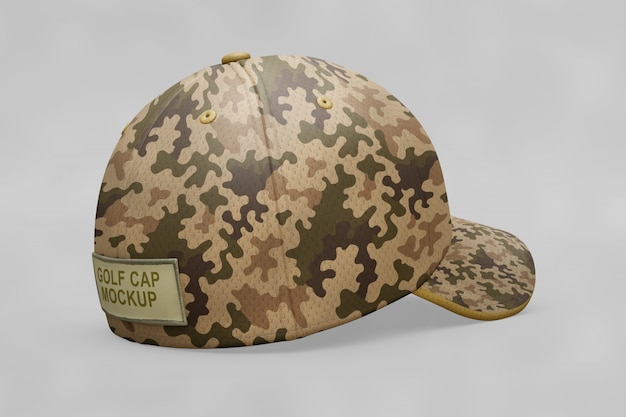 無料PSD 軍事帽子のモックアップ