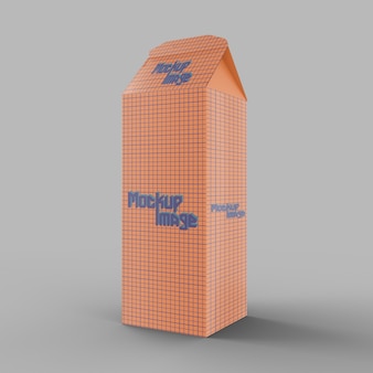 Premium PSD | Milk carton box mockup