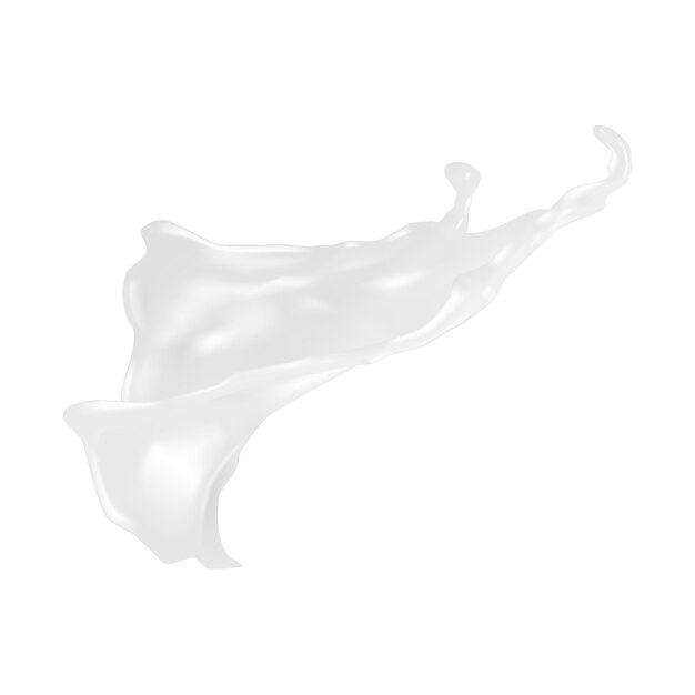 Milk splash element isolated