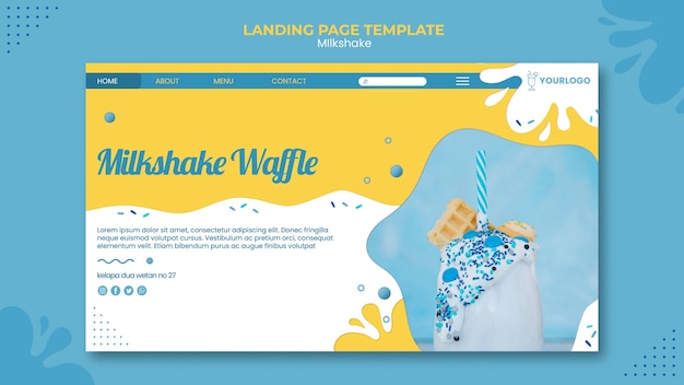 Milkshake landing page