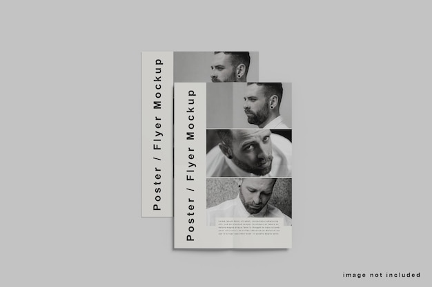 Minimal a4 flyer mockup