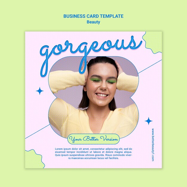 minimal beauty concept business card