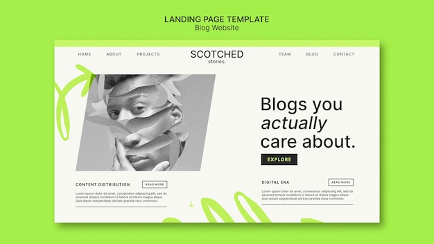 Minimal blog website web template